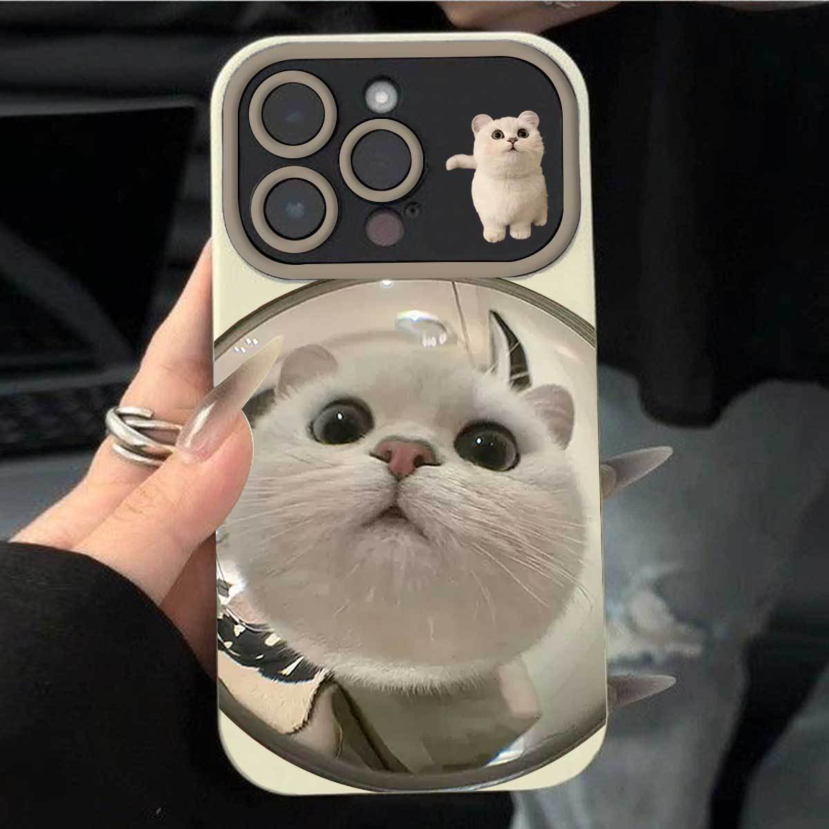 猫眼猫咪适用苹果14手机壳iPhone12Pro13/11/XSmax高级7/8P软壳