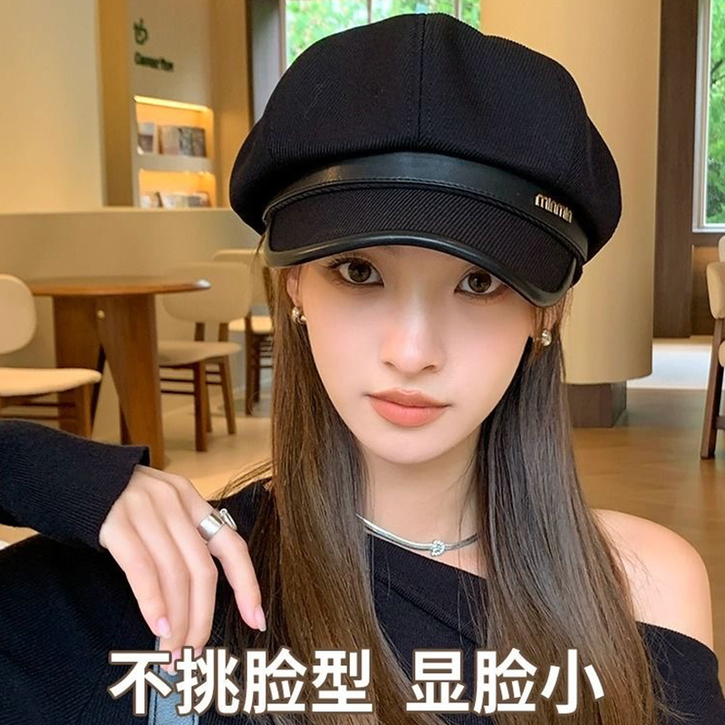 贝雷帽子女洋气减龄上档次气质韩版八角帽显脸小秋冬女休闲鸭舌帽