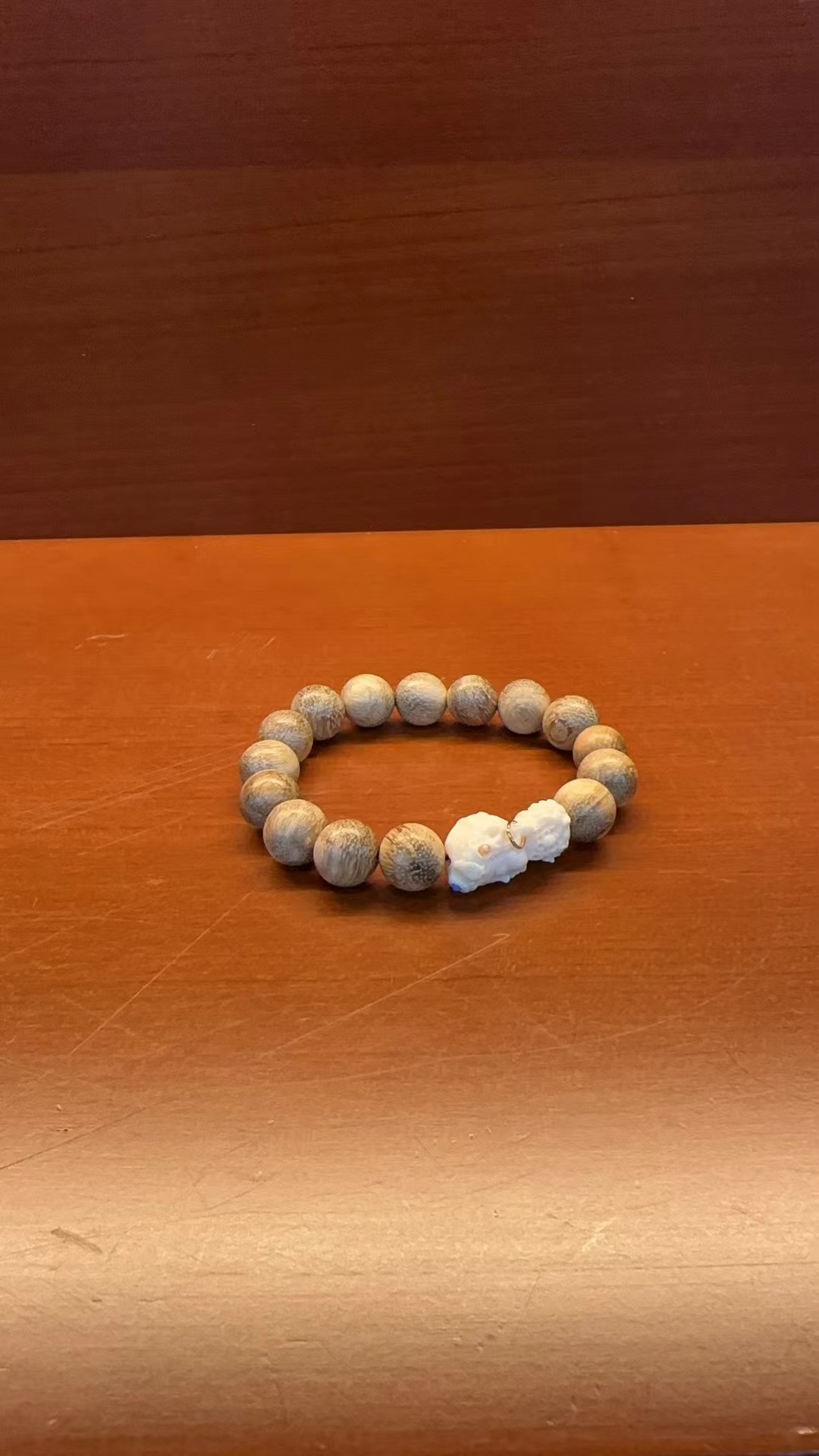 九华山度母十亩香木手串单圈手工工艺念珠情侣款木雕百搭九华山发