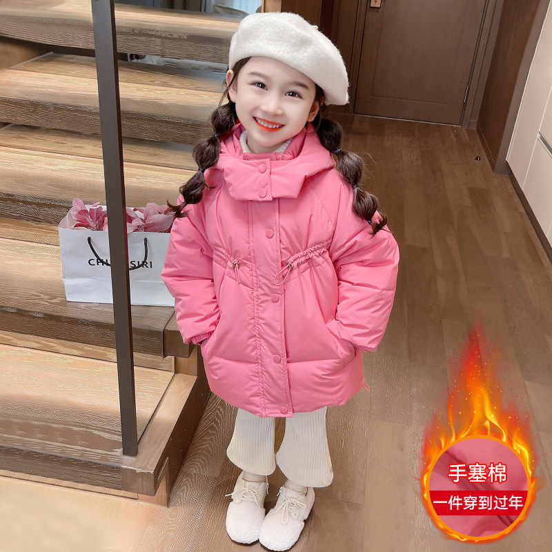 女童棉服2023新款儿童冬季棉衣外出女宝宝秋冬装加厚夹棉外套