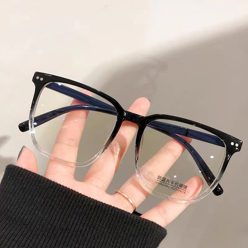 防男款蓝光平光眼镜网红女潮款男女同款大框显瘦成品近视镜 15927
