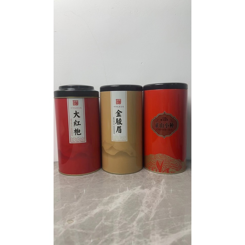 武夷山三大名茶金骏眉 正山小种 大红袍 各150克3罐装450克