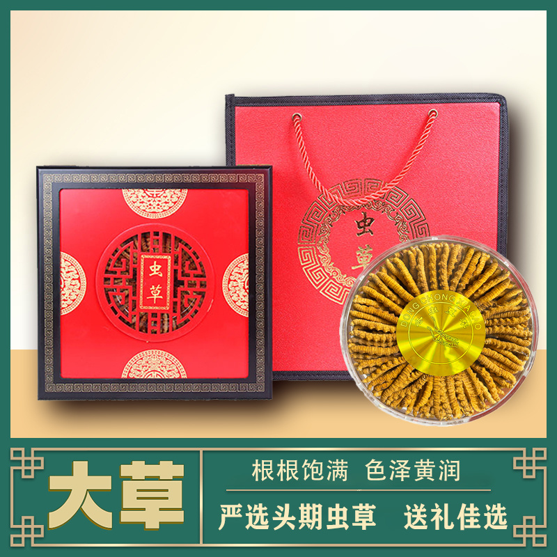 【央金专属】2根/克 50根礼盒装 25克 头期冬虫夏草大草 礼盒装