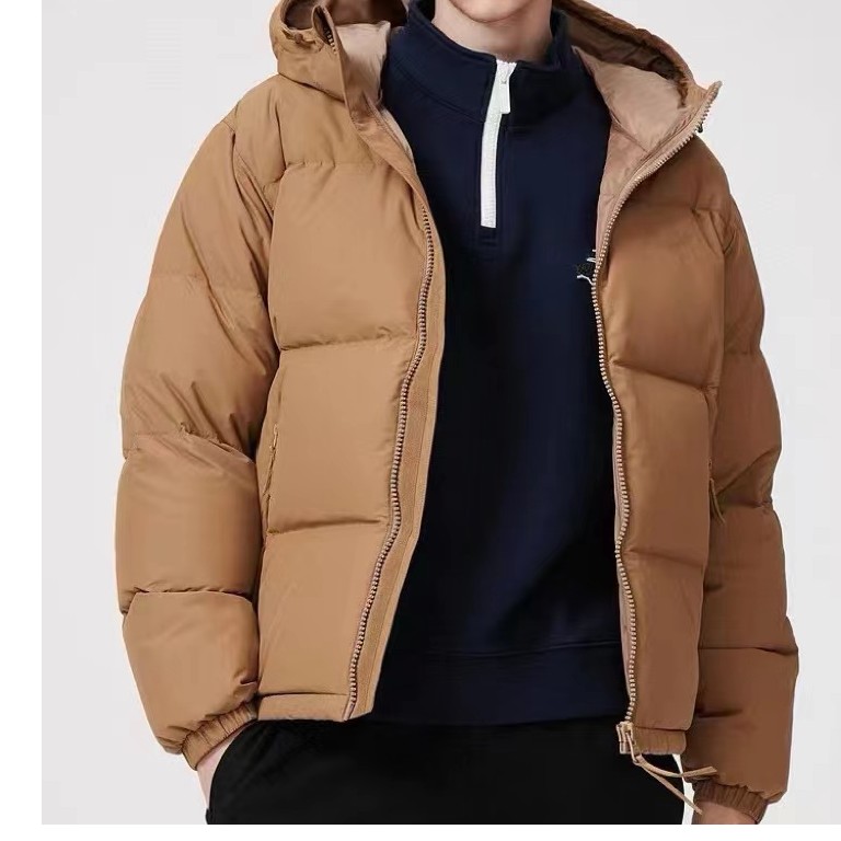 纯色连帽棉服/鱼仔