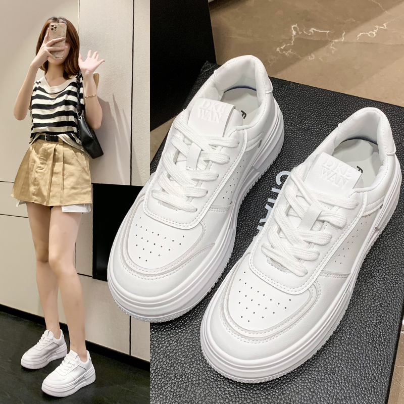 厚底小白鞋女2023新款运动春秋季增高网红爆款休闲板鞋松糕女鞋子
