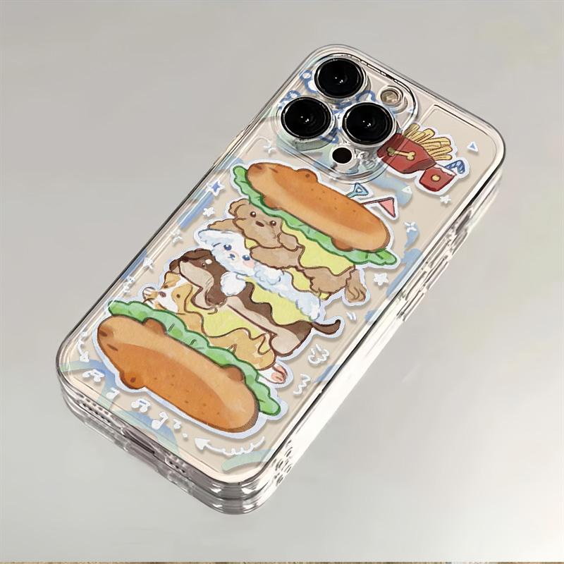 小狗汉堡适用苹果小米oppovivo华为iPhone12/13/14/15壳