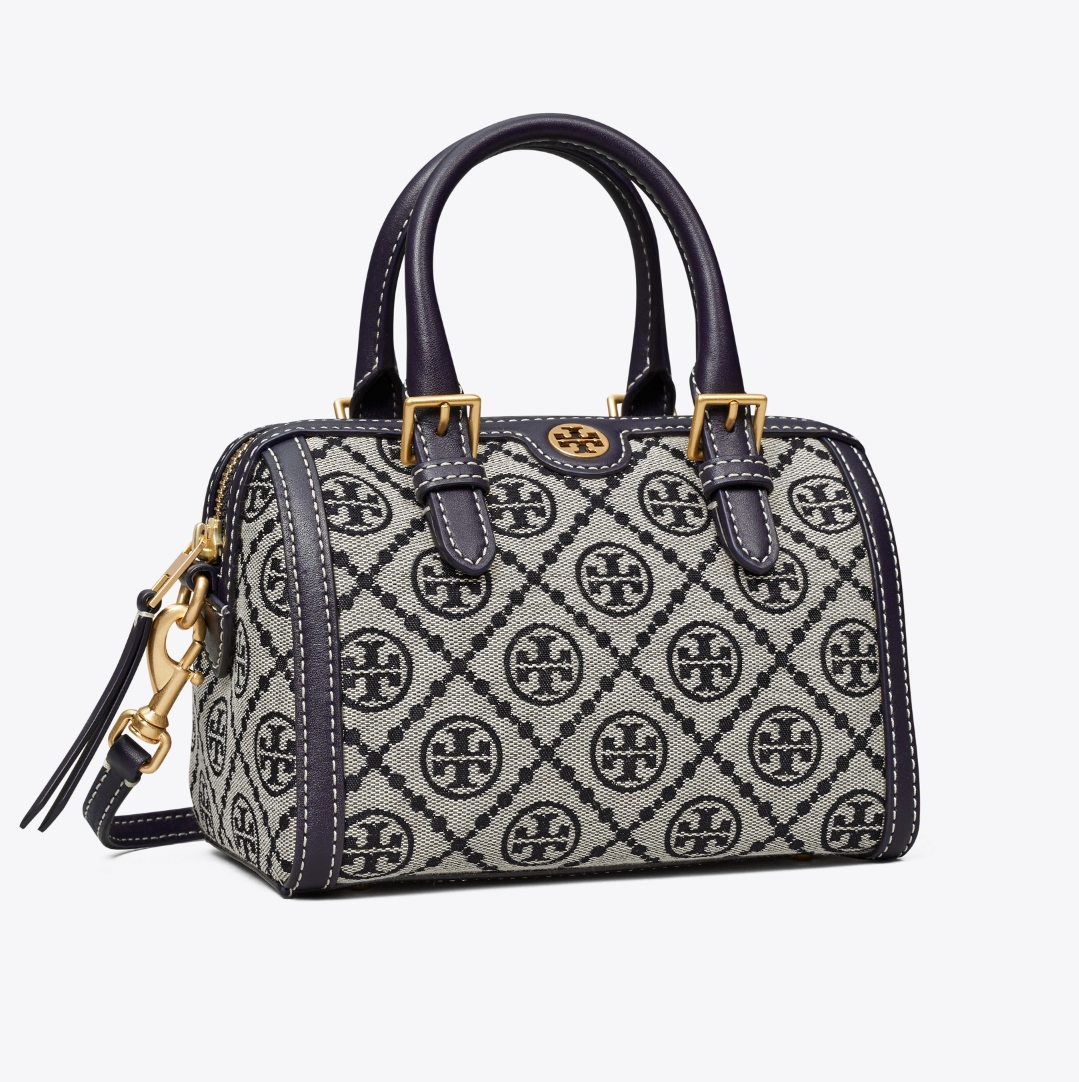 全新未使用 Tory Burch/汤丽柏琦 T MONOGRAM 迷你提花酒桶包菜菜