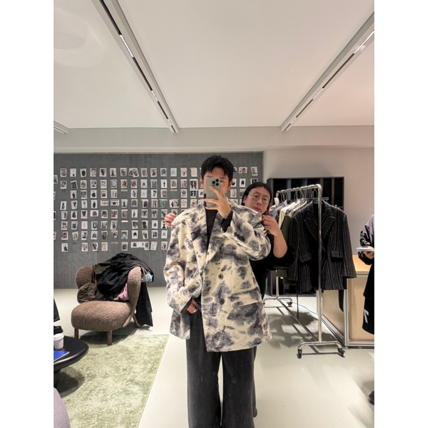 UNCLE#G【微醺社交】羊毛混纺定制印花廓形大西装