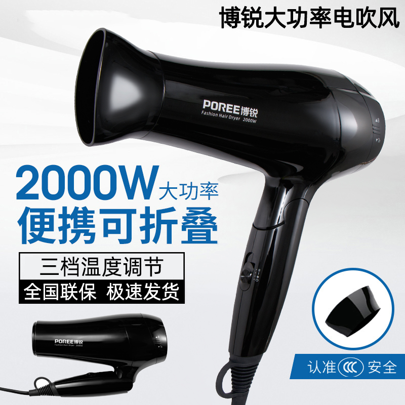 博锐大功率2000瓦电吹风机家用美发廊理发店冷热风筒静音专业恒温