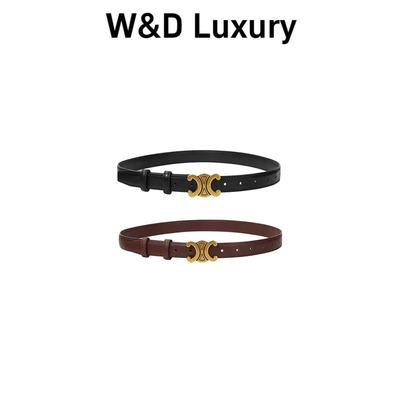 【门店99元!W&D高订】真皮腰带百搭裤腰带女士休闲简约牛皮裤带女