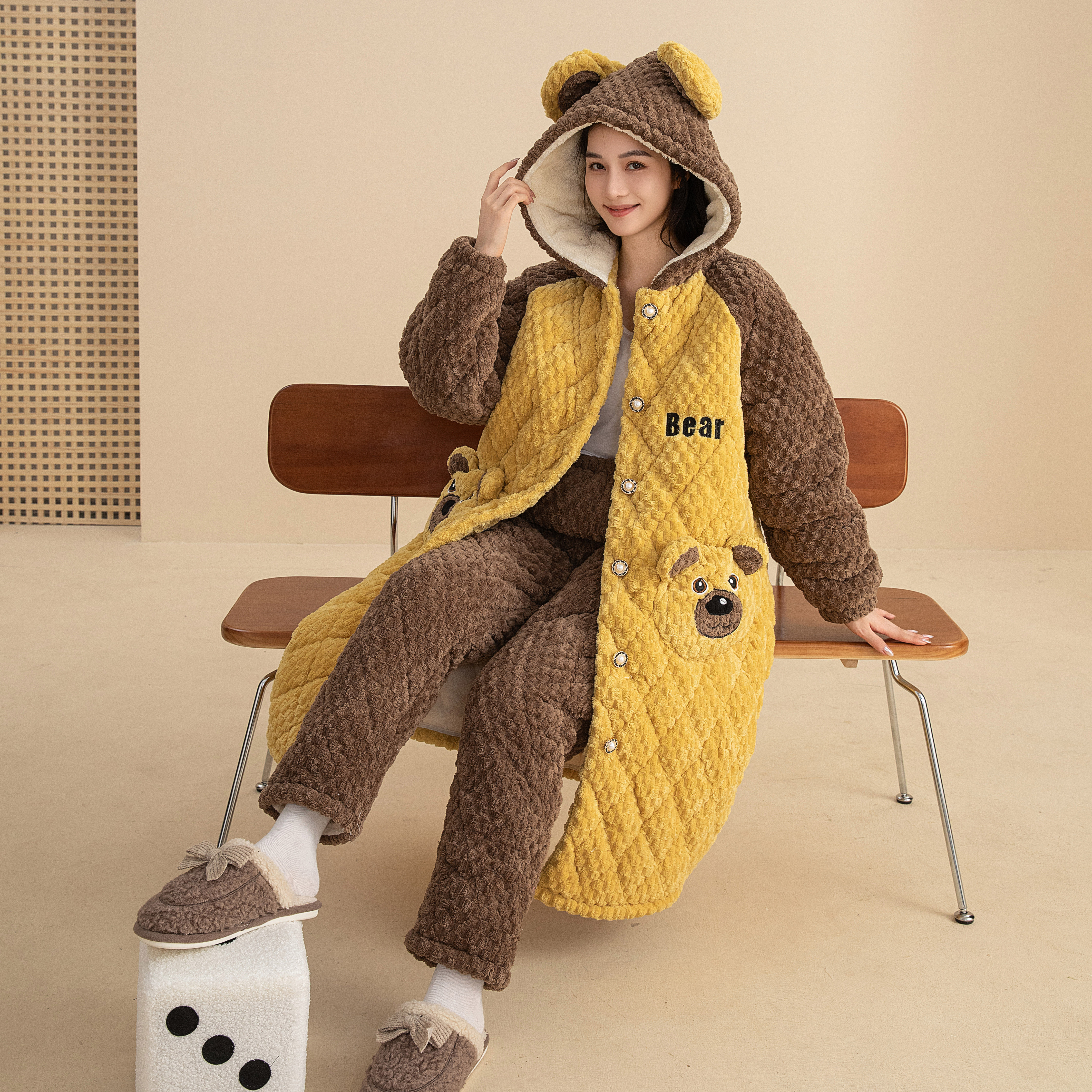 睡衣女士2023年秋季新款甜美网红套装家居服春秋款可外穿睡衣