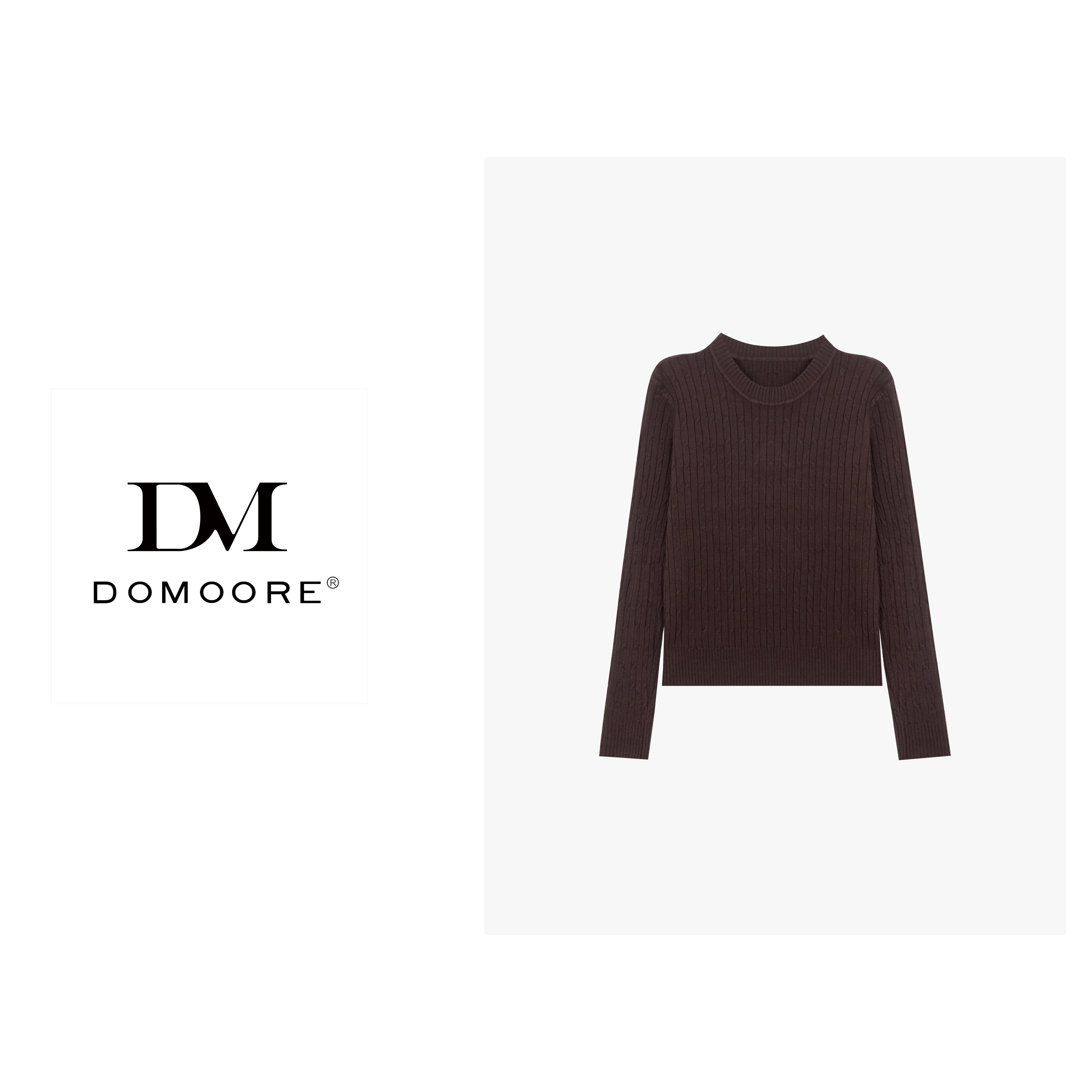 DOMOORE|高级感复古气质麻花套头针织衫DM-6002-T