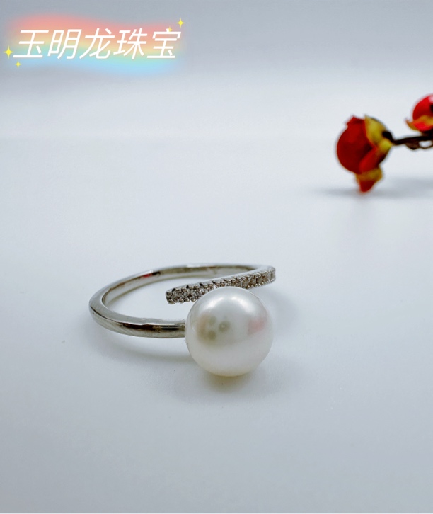 【宇光专属】简约精致 珍珠开口戒指 R0033 （多样性发）