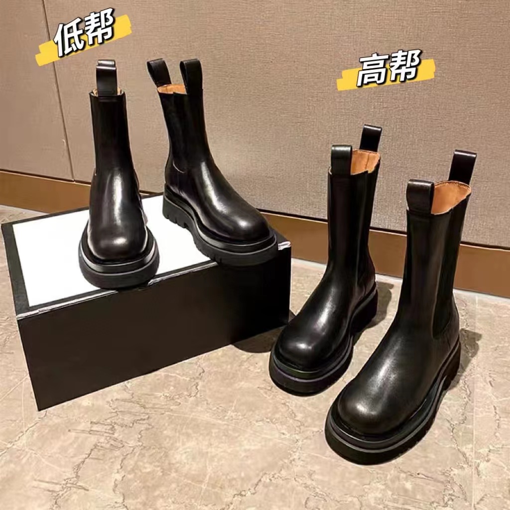 【天歌鞋业】成都时尚手工百搭低帮高帮切尔西秋冬短靴烟管靴
