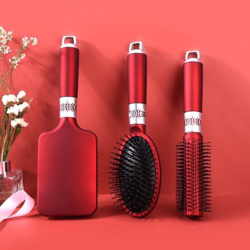 结婚陪嫁一对红色嫁妆梳妆木镜子梳子镜子套装结婚用新娘婚庆用品