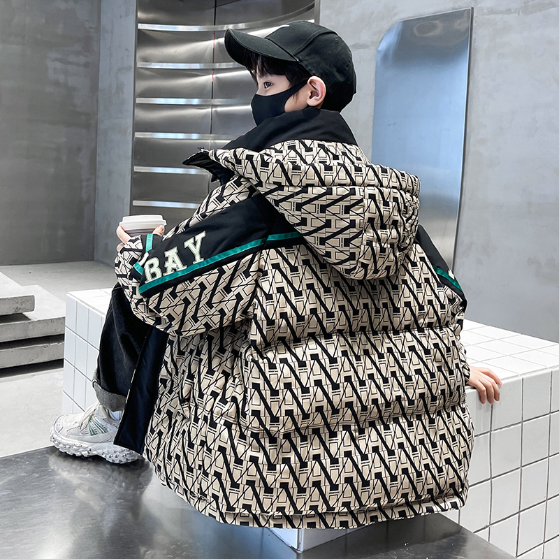 男童羽绒服冬装2023新款酷帅洋气儿童宝宝冬季加厚白鸭绒棉服外套