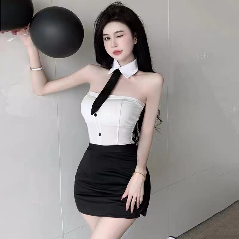 【户外免脱】内衣女情调趣味秘书套装  网红性感显瘦办公室制服臀