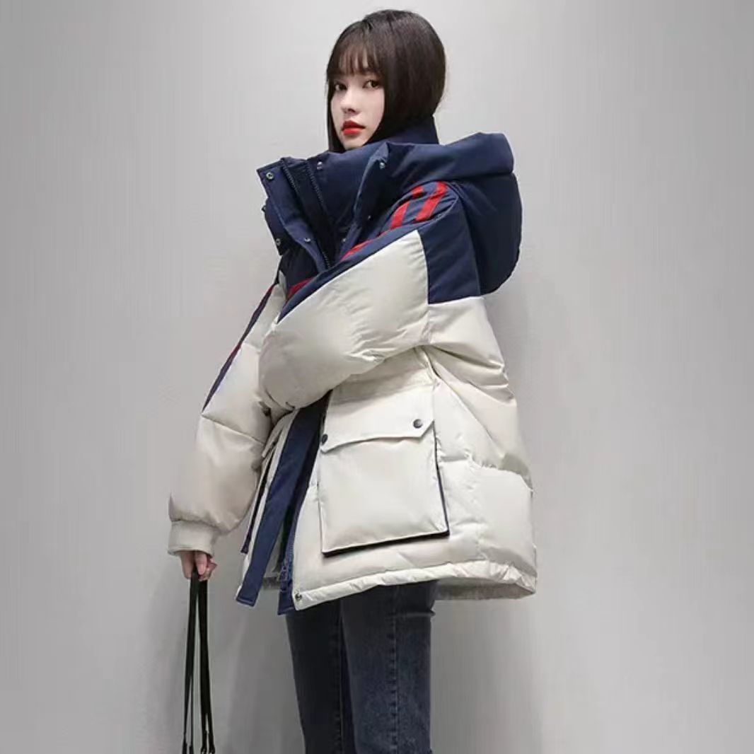 波司登新款羽绒服羽绒服女2023年冬季抖音网红新款撞色韩版宽松保