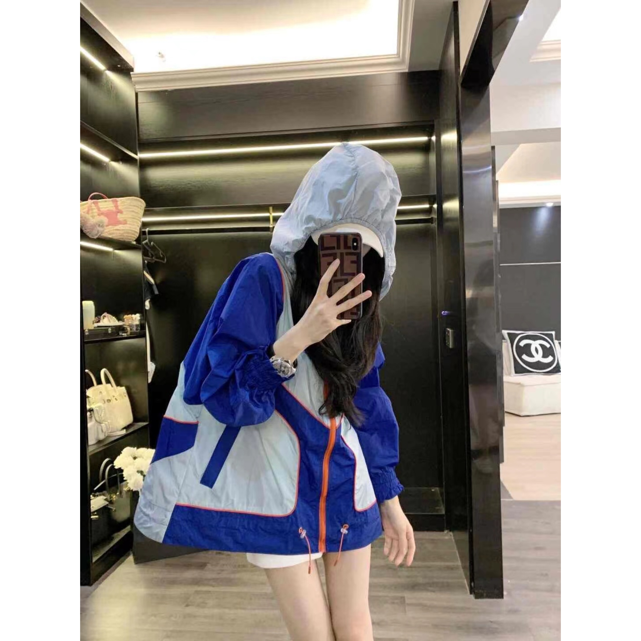 防晒服外套女2024夏季新款高级设计感时尚百搭拼色薄款防晒上衣兮